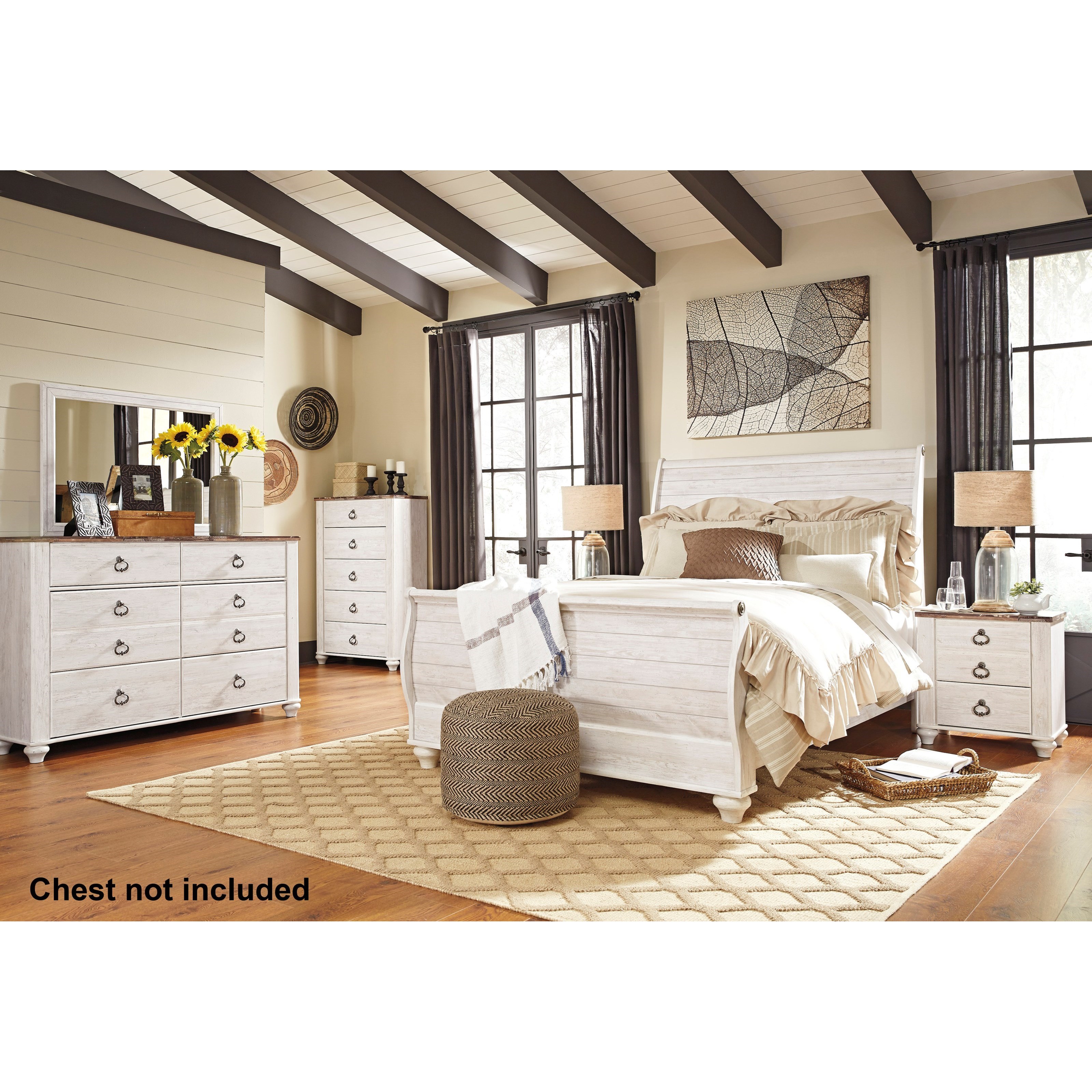 Ashley willowton shop sleigh bed